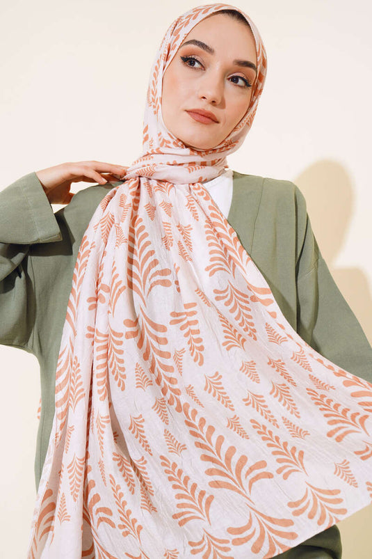 Patterned Bamboo Scarf Latte
