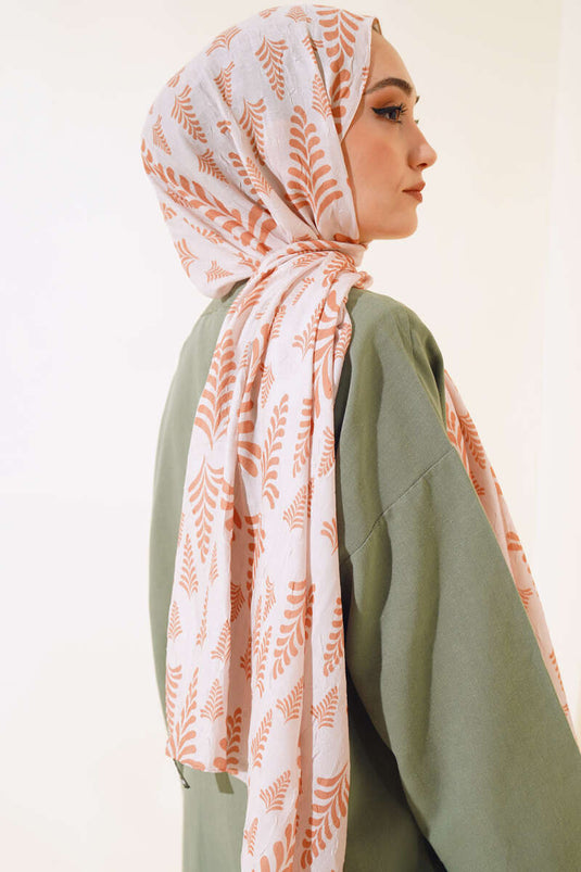 Patterned Bamboo Scarf Latte