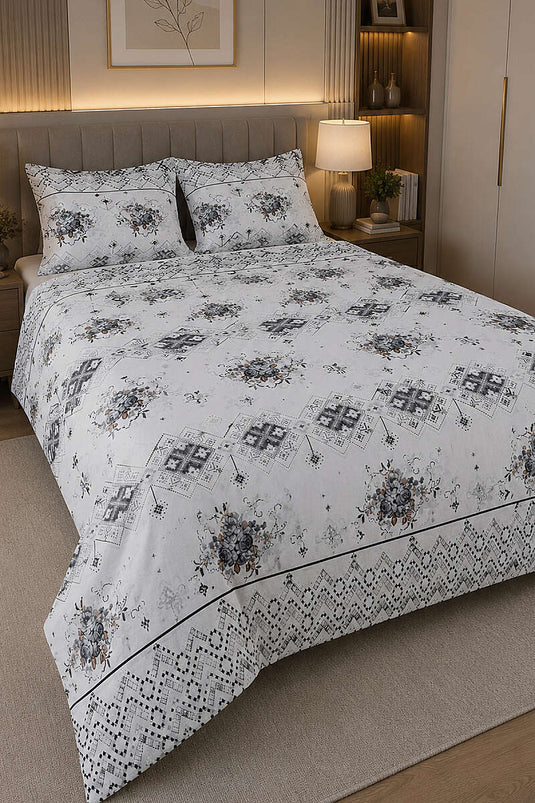 Parure de lit double à motifs assortis 5