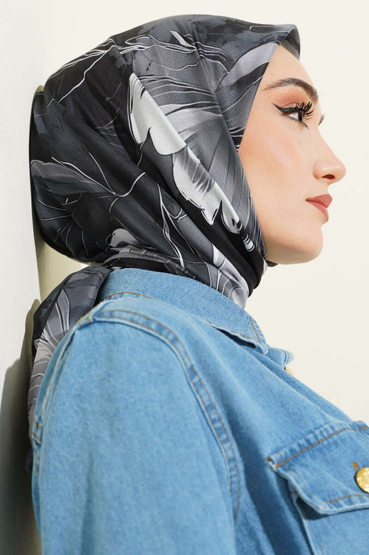 مجموعة أوشحة ديمور السوداء المزخرفة (5 قطع)