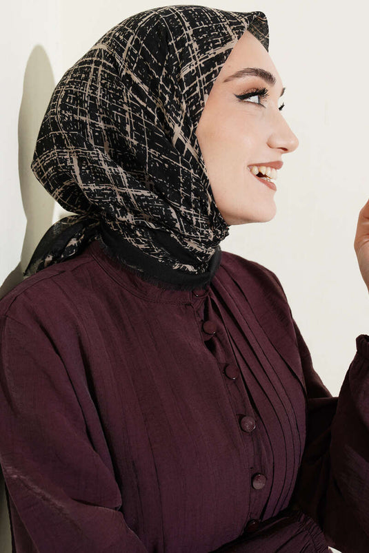 Patterned Flamu Cotton Scarf Assorted 5