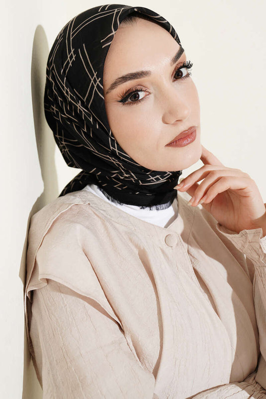 Patterned Flamu Cotton Scarf Assorted 7