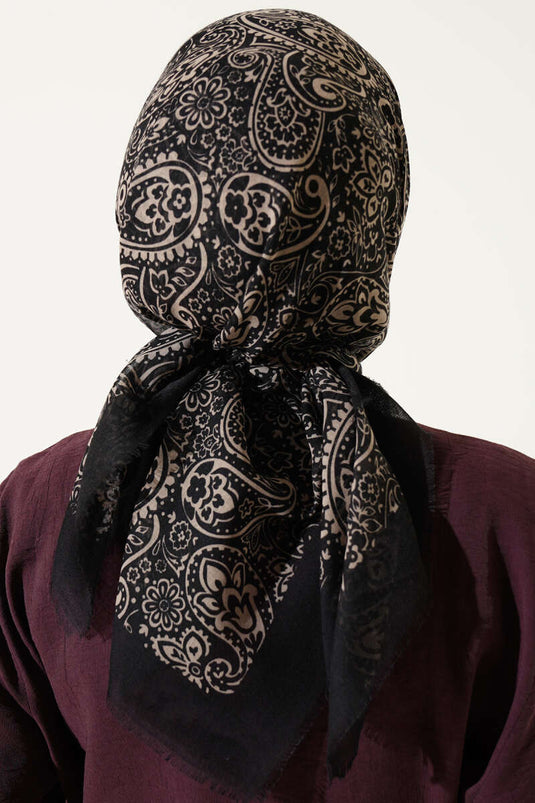 Patterned Flamu Cotton Scarf Assorted 4