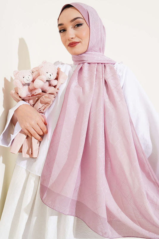 Gemustertes Cocoon-Stola-Schal-Puder