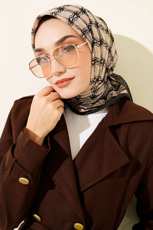 مجموعة أوشحة من سلسلة لاتيه بنقوش متنوعة (5 قطع)