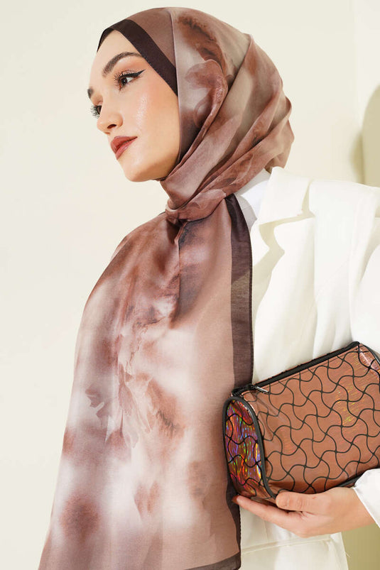 Patterned Soft Coffee Series Scarf Assorted 5