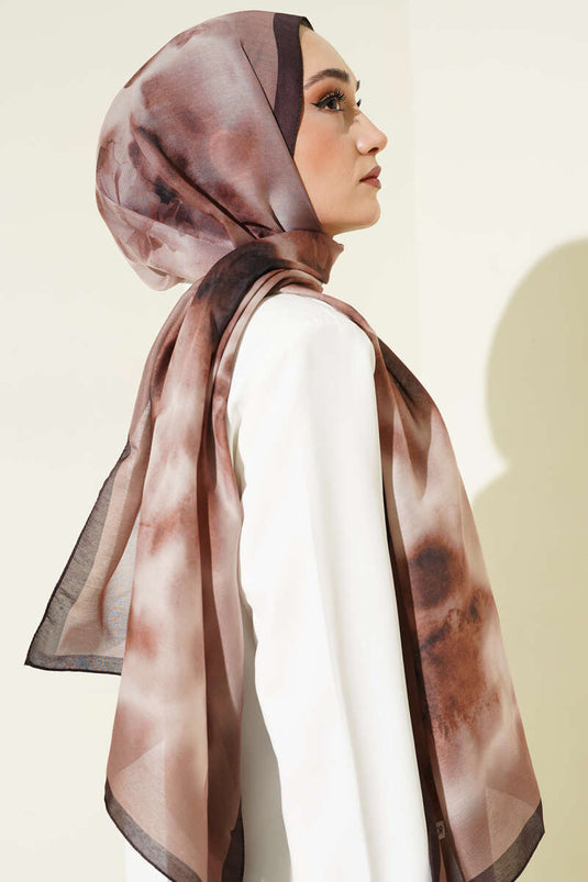 Patterned Soft Coffee Series Scarf Assorted 5