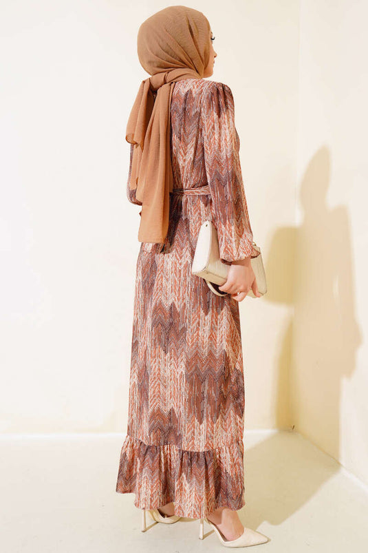 Robe en viscose à motifs Latte