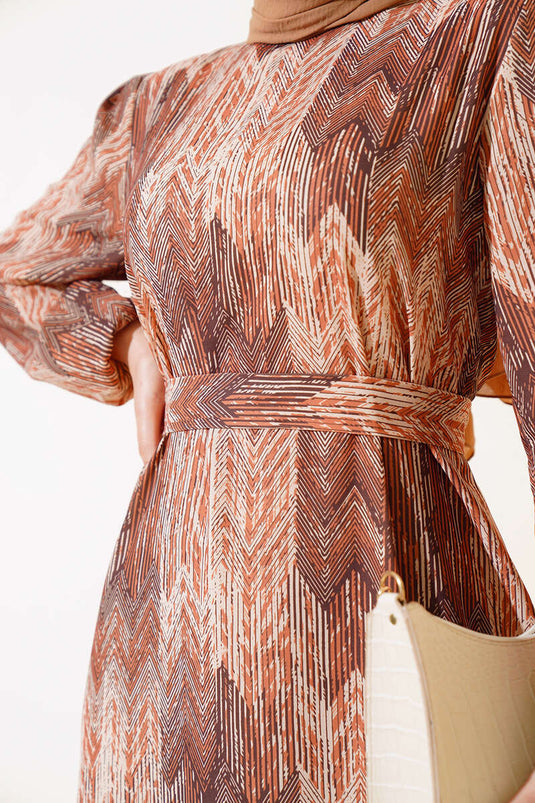 Robe en viscose à motifs Latte