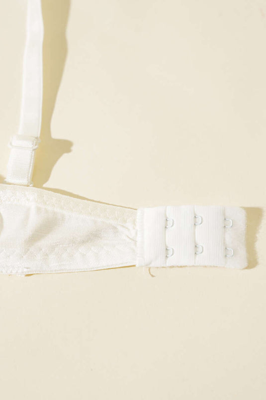 Padded Self-Patterned Bra Ecru