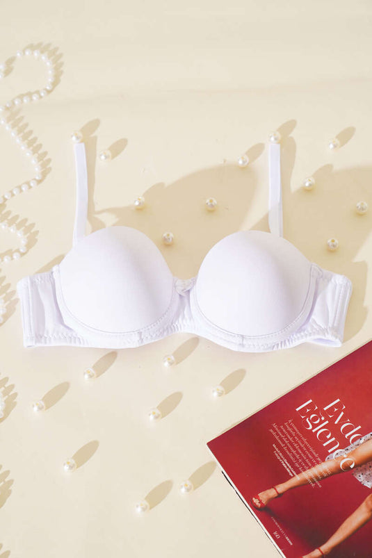 Reggiseno imbottito senza spalline bianco