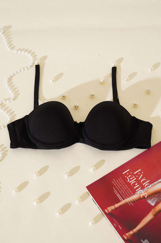 Padded Strapless Bra Black