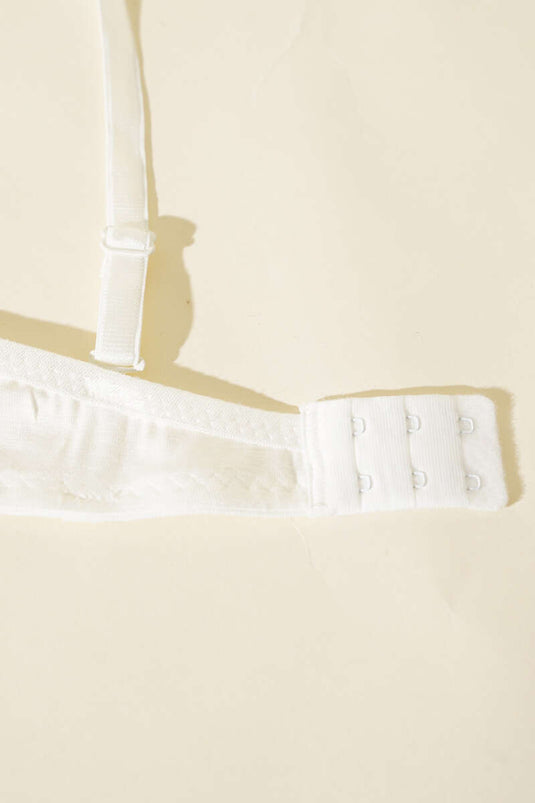 Soutien-Gorge Non Rembourré à Motif Personnalisé Ecru