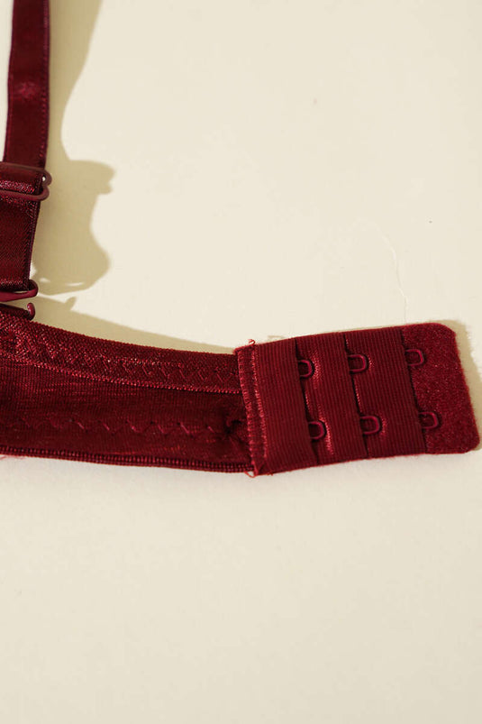 Unpadded Self-Patterned Bra Plum