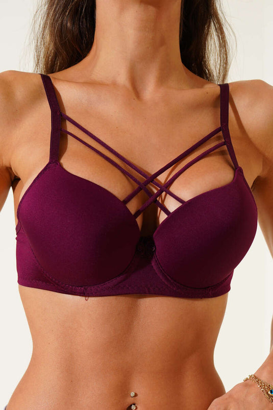 حمالة صدر كروس مايكرو غير مبطنة بلون أرجواني