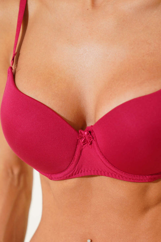 حمالة صدر مايكرو غير مبطنة باللون العنابي