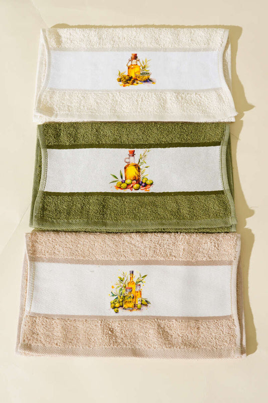 Digital bedrucktes 3-teiliges Küchenhandtuch-Set, sortiert