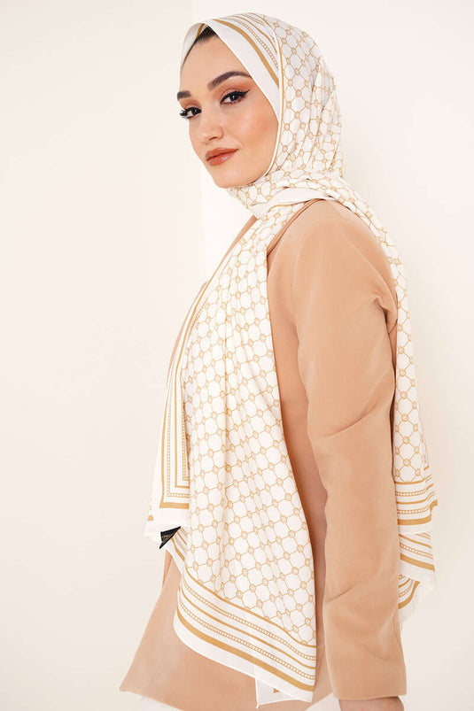 Digital Printed Medina Shawl Camel
