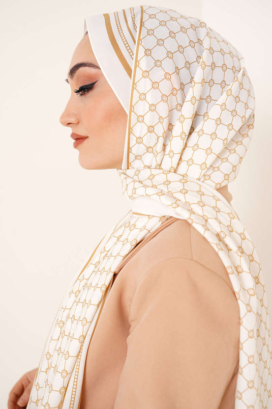 Digital Printed Medina Shawl Camel
