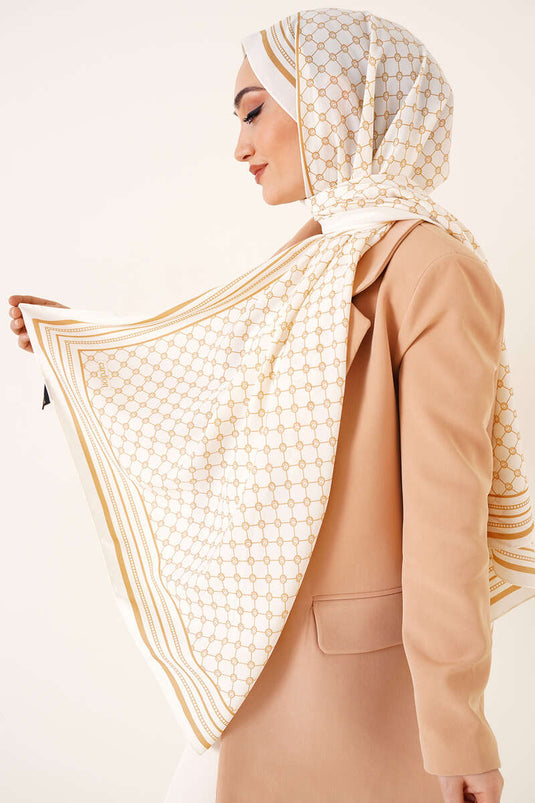 Digital Printed Medina Shawl Camel