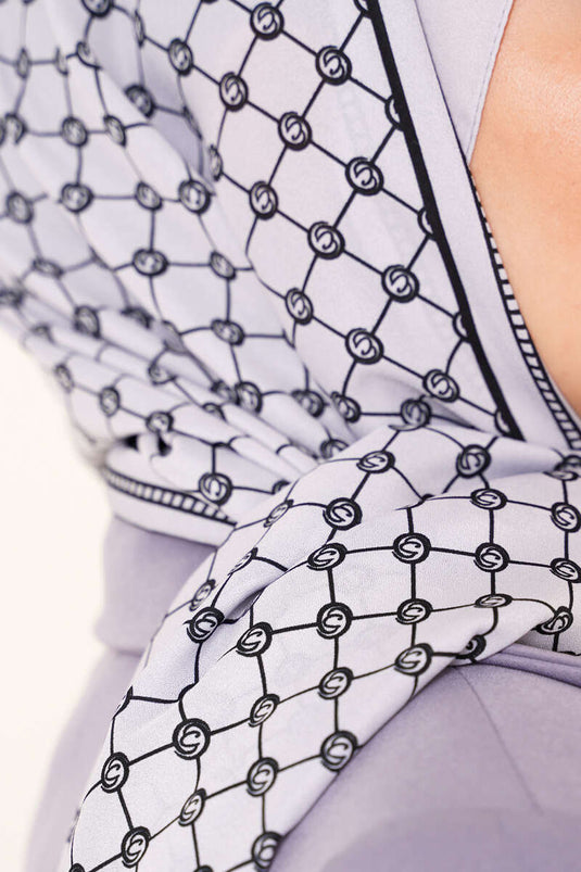 Digital Printed Medina Shawl Gray