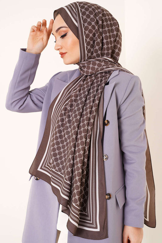 Digitaltrykt Medina sjal kastanje