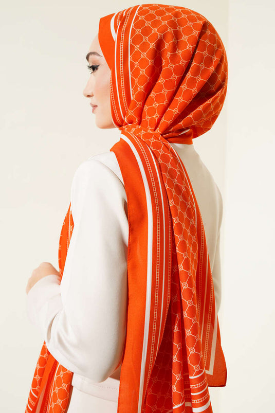 Digitally Printed Medina Shawl Orange