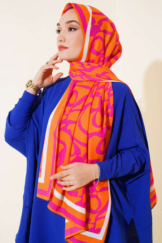 Digital Medina Shawl Orange
