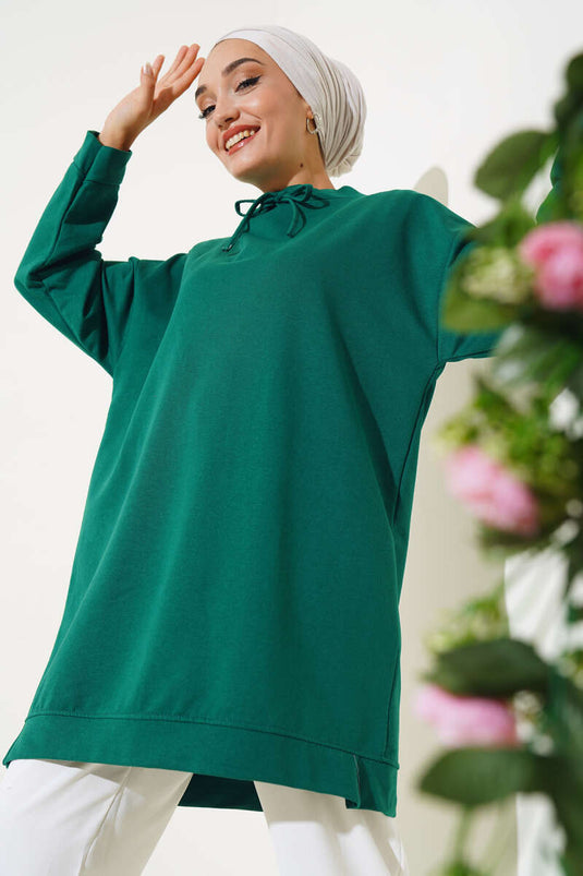 Thick Neck Tunic Emerald Green
