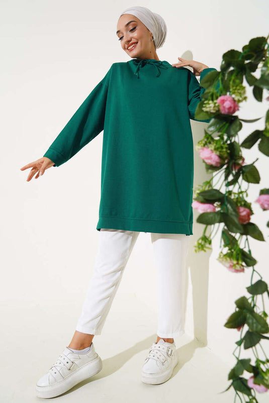 Thick Neck Tunic Emerald Green