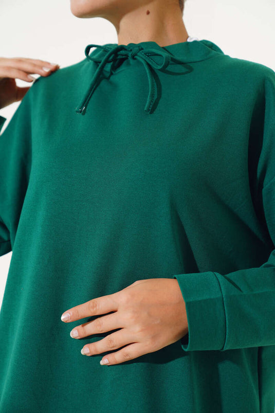 Dik Yaka Tunik Zümrüt Yeşil