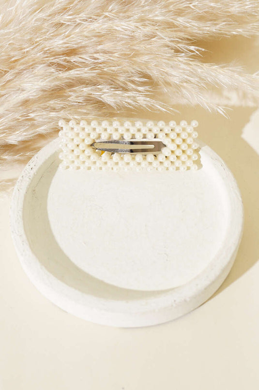 Fermoir à pression rectangulaire en perle