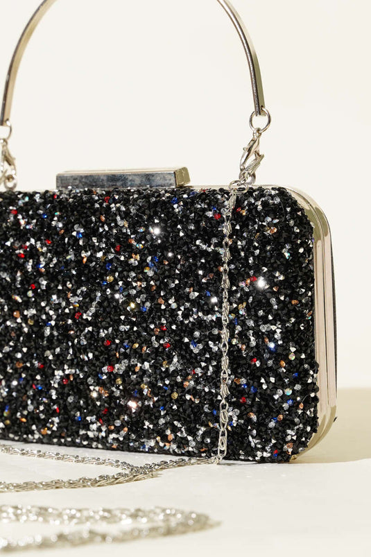 Sac à main rectangulaire orné avec anses (assortiment)