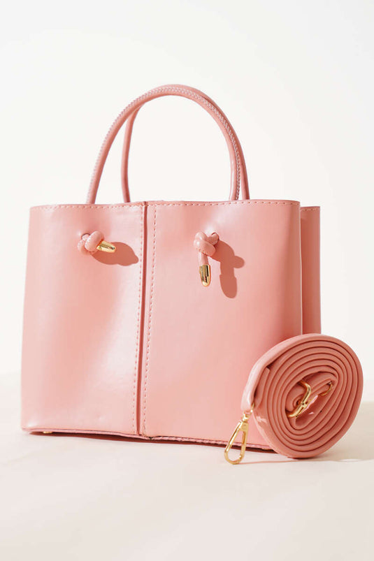 Women's Handbag with Stitched Detail, Puppy Mouth