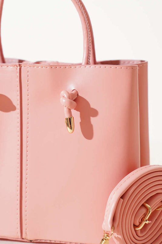 Women's Handbag with Stitched Detail, Puppy Mouth