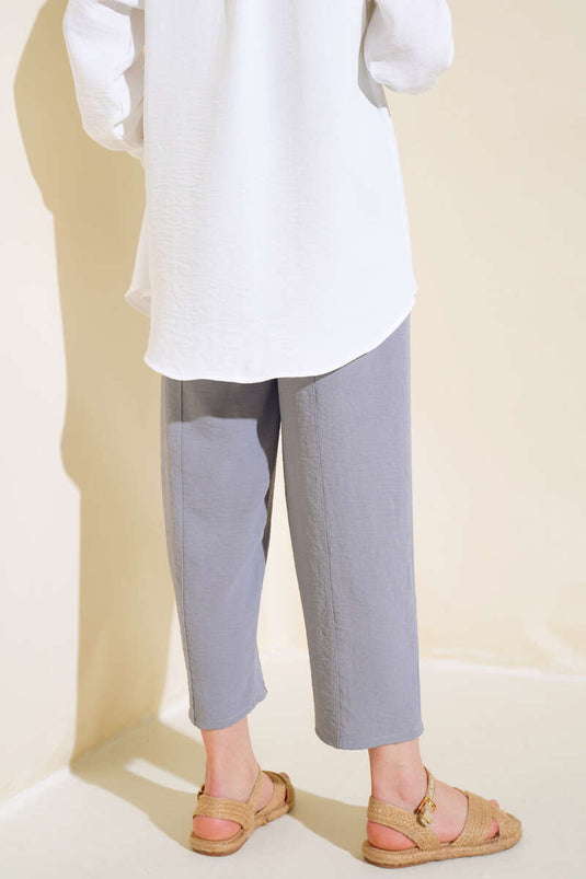 Dikişli Ayrobin Pantolon Kayrak Grisi