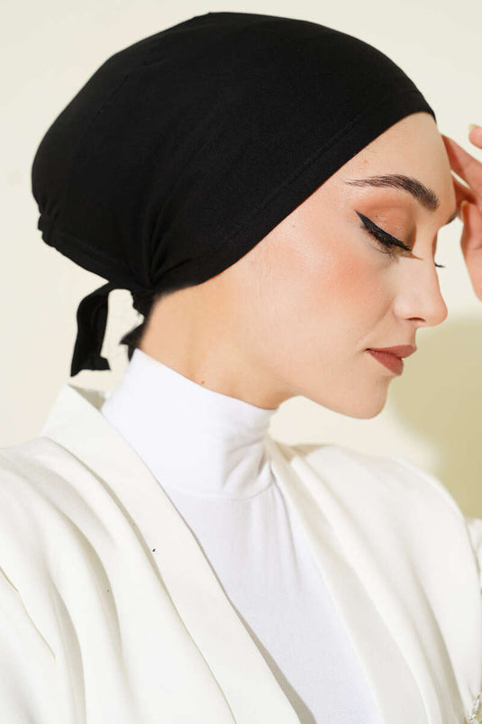 Stitched Basic Underscarf Black