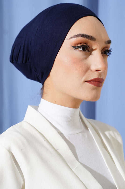 Dikişsiz Geçirmeli Bone Lacivert