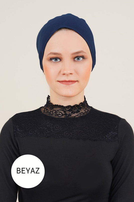 Sømløs kæmmet hvid motorhjelm