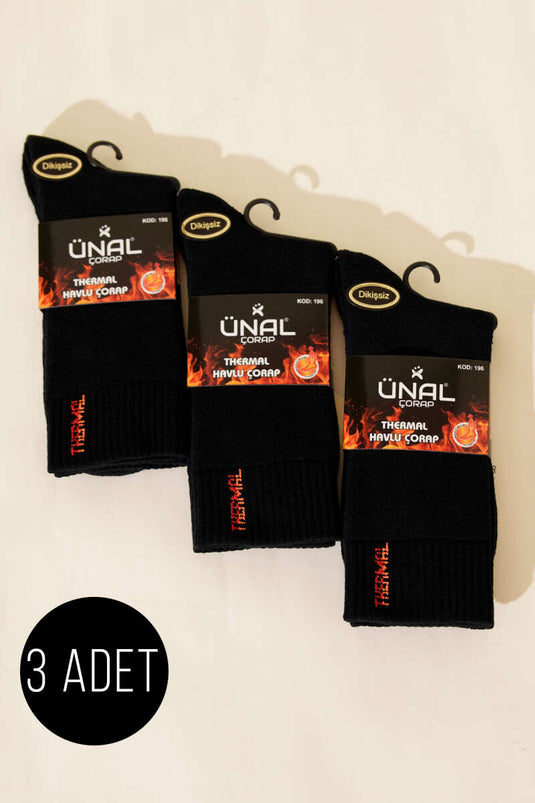 Dikişsiz Termal Üçlü Erkek Çorap Lacivert