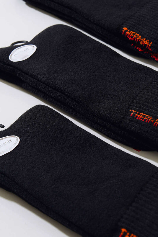 Seamless Thermal Triple Men's Socks Black