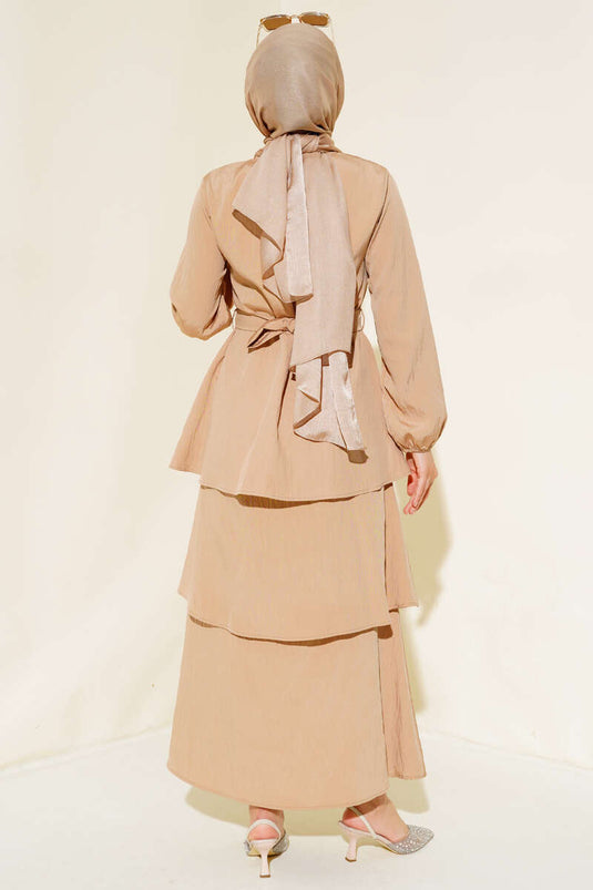 Robe superposée fluide Latte