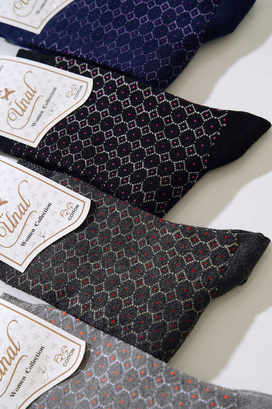 Dörtlü Bayan Soket Çorap Seti Asorti 6