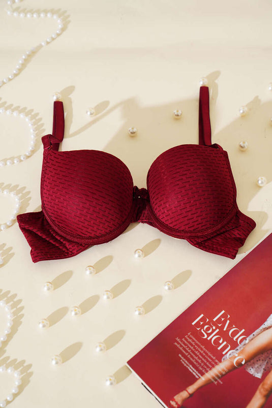Double Padded Bra Burgundy