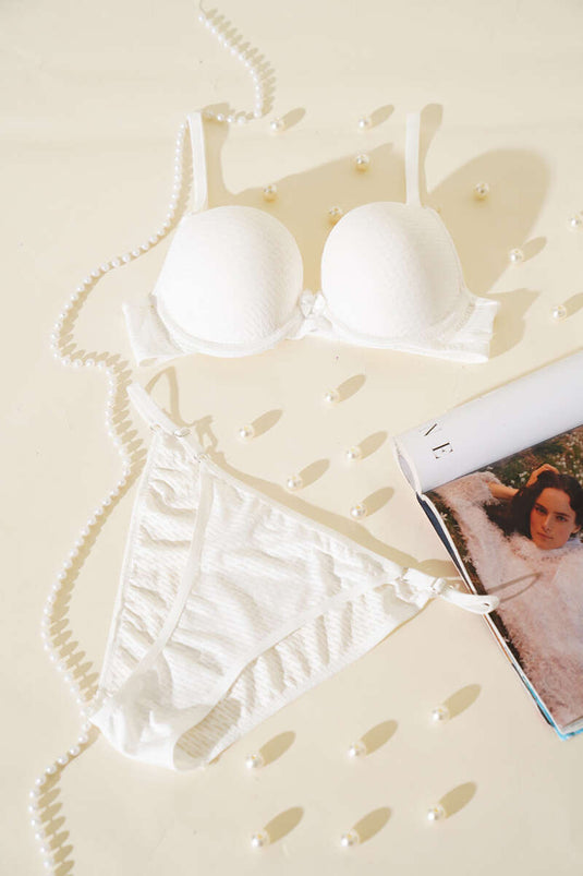 Double Destekli Sütyen Takım Ekru