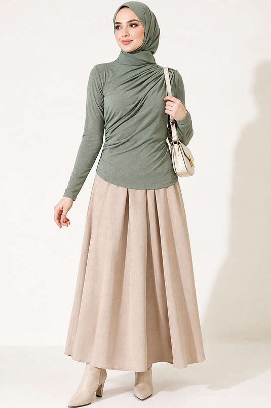 Sandy Draped Blouse In Calla Groen