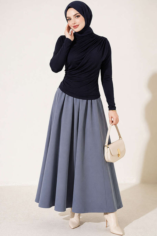 Chemise Drapée Sandy Marine