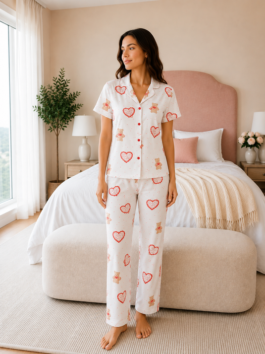 Dreams Kısa Kol Pijama Takım Ekru