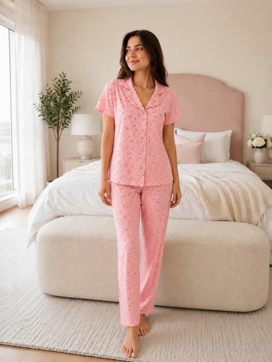Dreams Kısa Kol Pijama Takım Pembe
