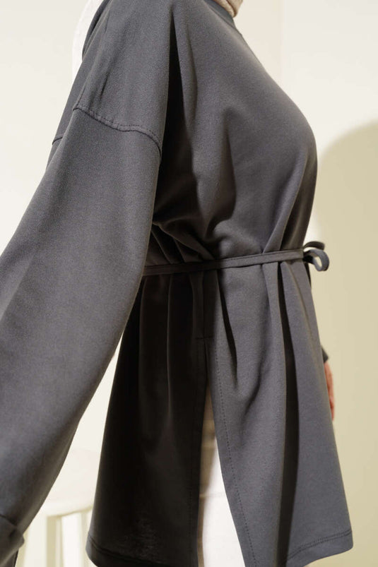 Tunika mit zwei Ärmeln und Seilbindung, Rauch